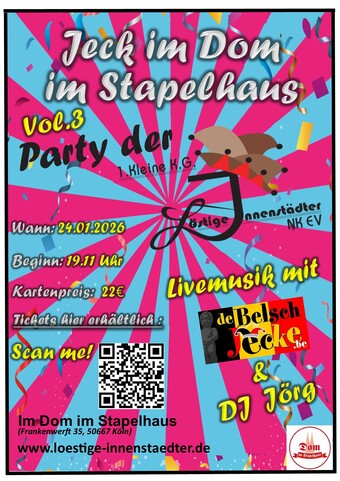 Plakat zur Karnevalsparty 2026